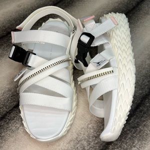 Giuseppe Zanotti Nastro Blanco White Platform Strappy Dad Sandals RS900068